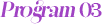 Program 03